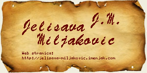 Jelisava Miljaković vizit kartica